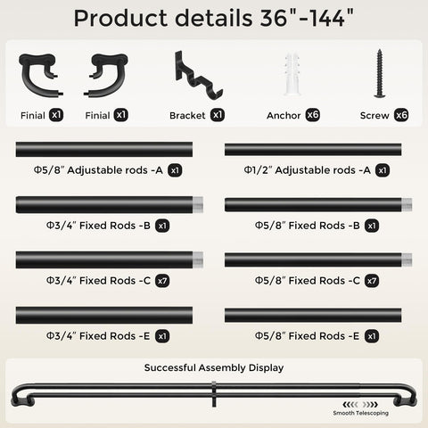 Wolistsa included hardware pack enables quick, secure installation