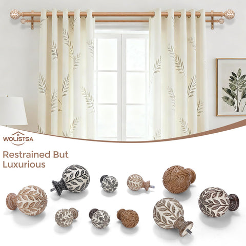Wolistsa adjustable telescopic curtain rod showing seamless extension.
