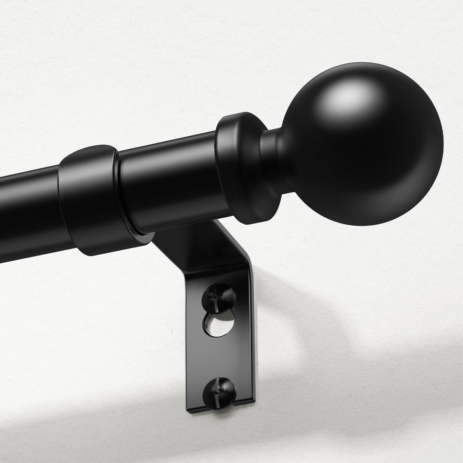 Wolistsa long curtain rod fully extended from 36 to 122 inches for wide windows.