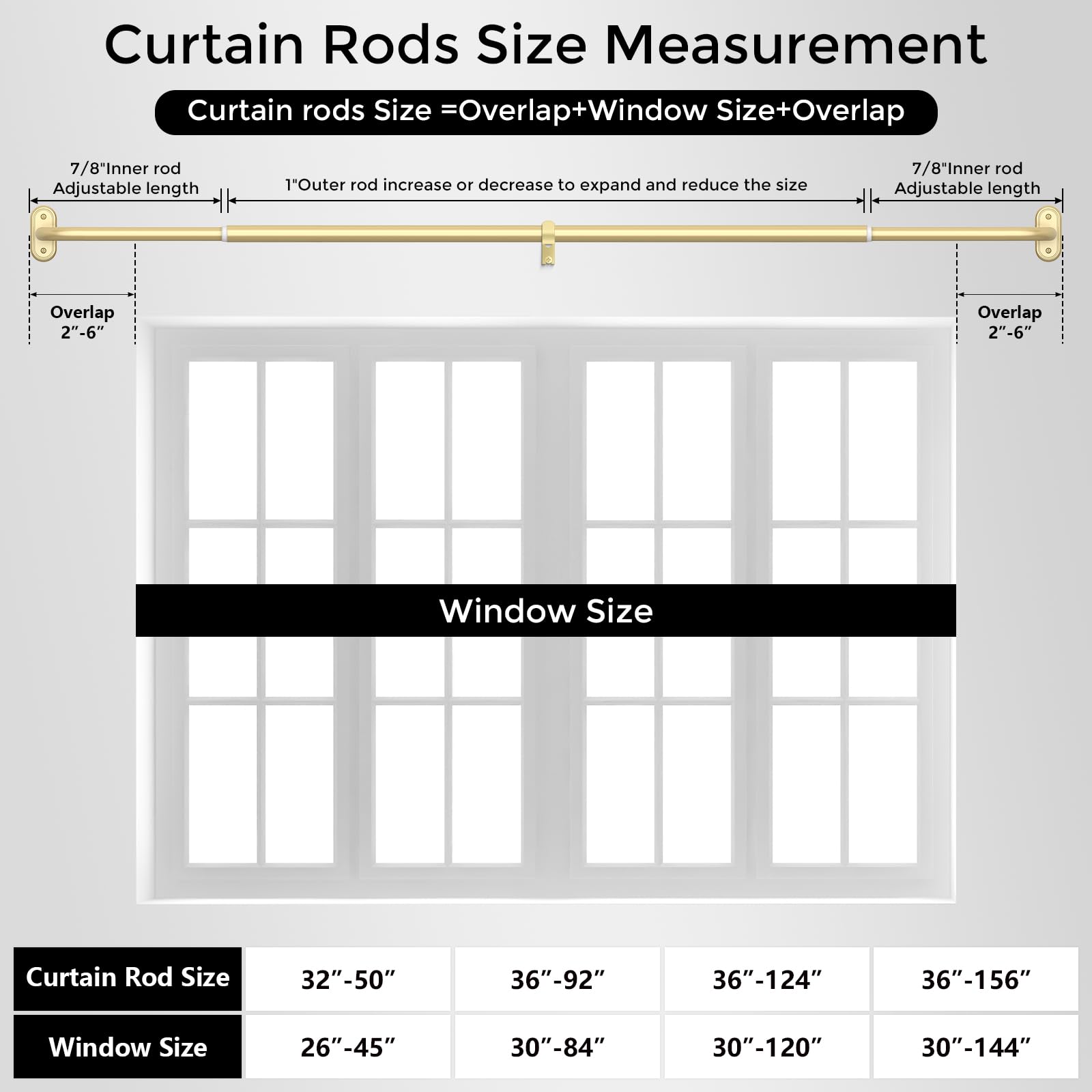 Wolistsa modern gold curtain rod complements many decors.