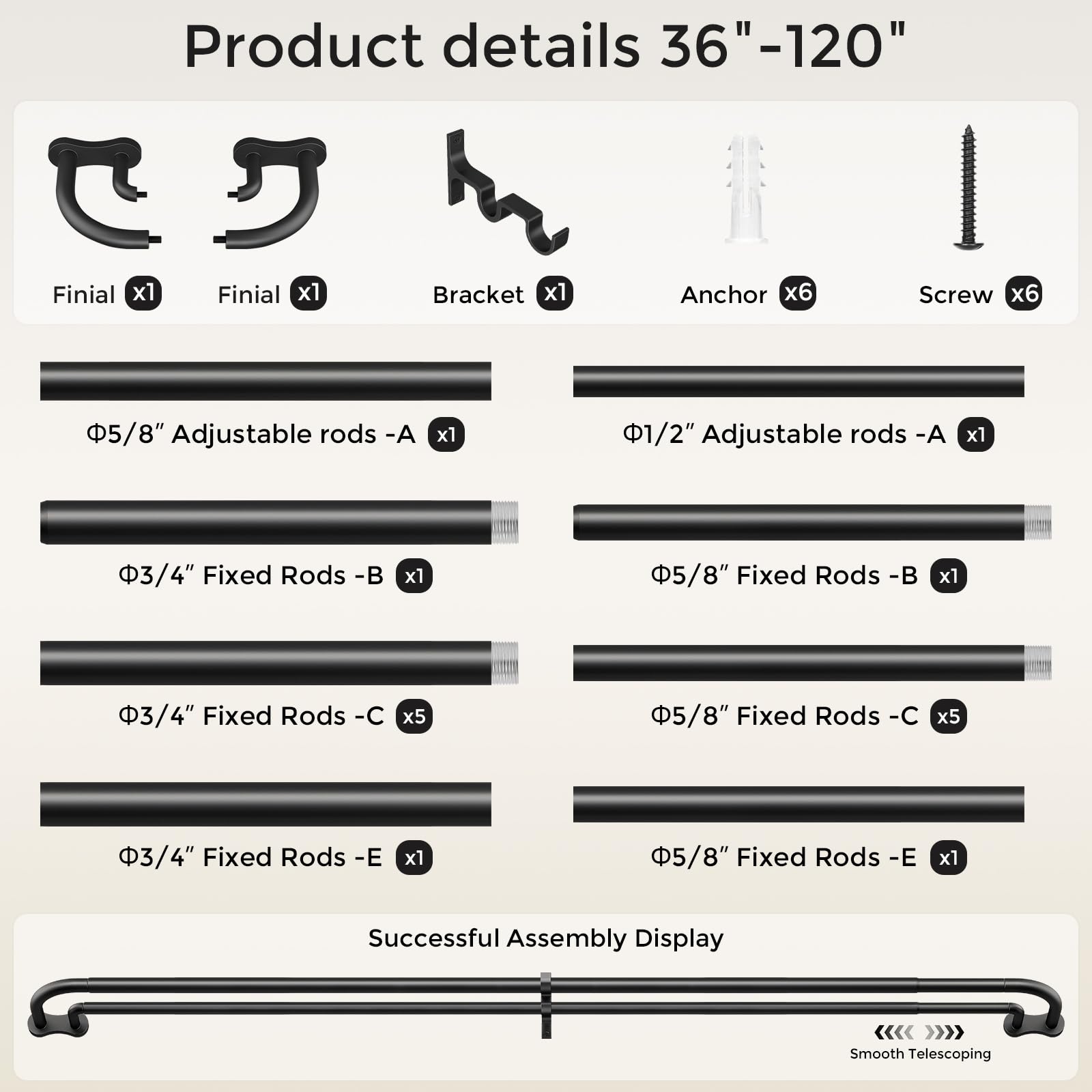 Wolistsa quick-install hardware visible for easy setup