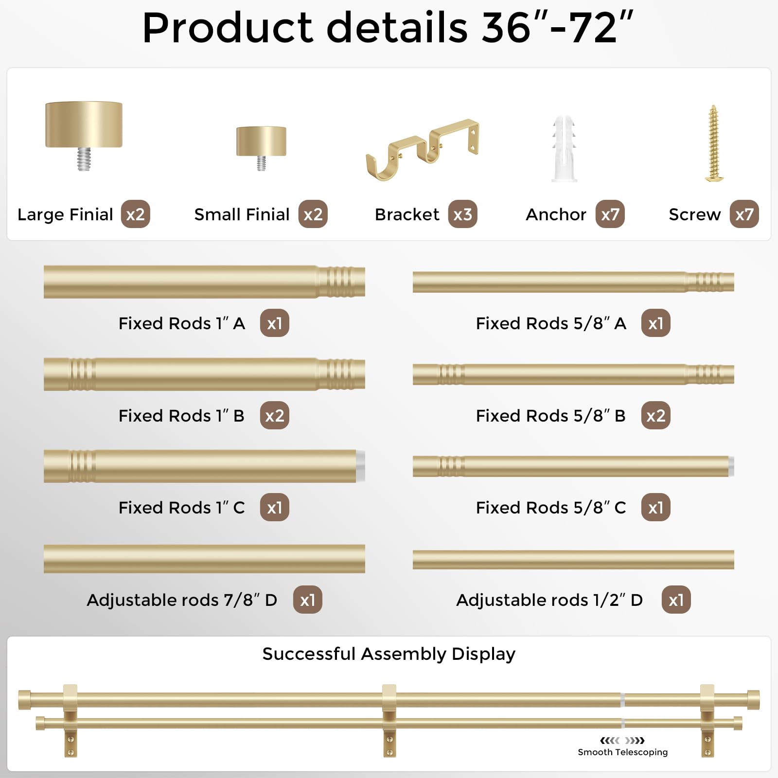 Wolistsa smooth gold finish close-up highlights durable, glossy surface.