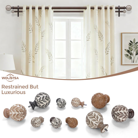 Wolistsa telescopic adjustable curtain rod extended for a precise fit