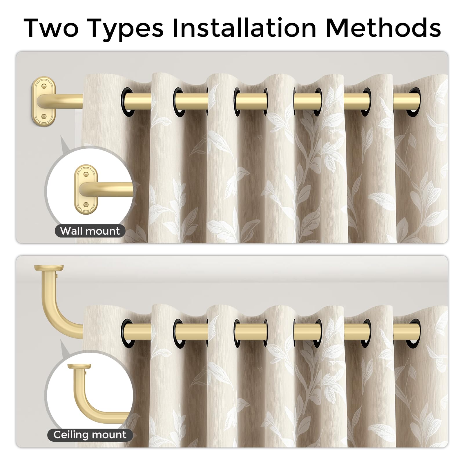 Wolistsa telescoping splicing design adjusts length for any window.