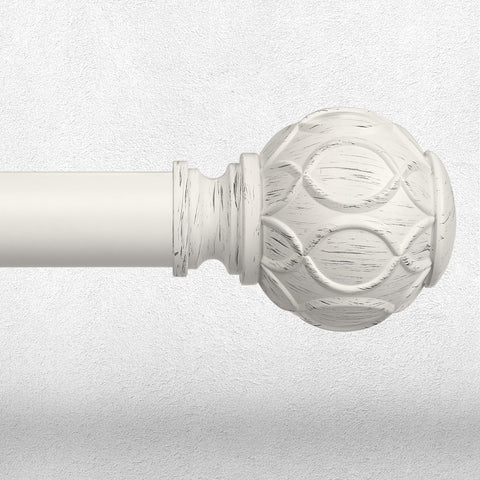 Wolistsa white curtain rod extended to 91 inches for versatile window coverage