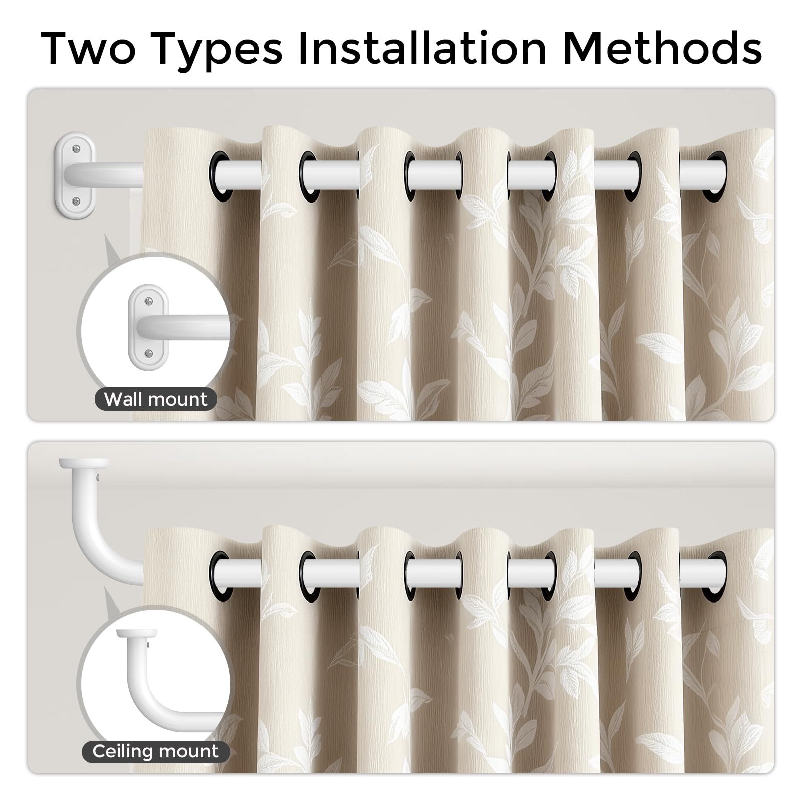 Wolistsa white finish end pieces add clean, modern detailing.