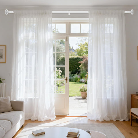 Wolistsa wide-application curtain rod for bedrooms, living rooms, and outdoor spaces.