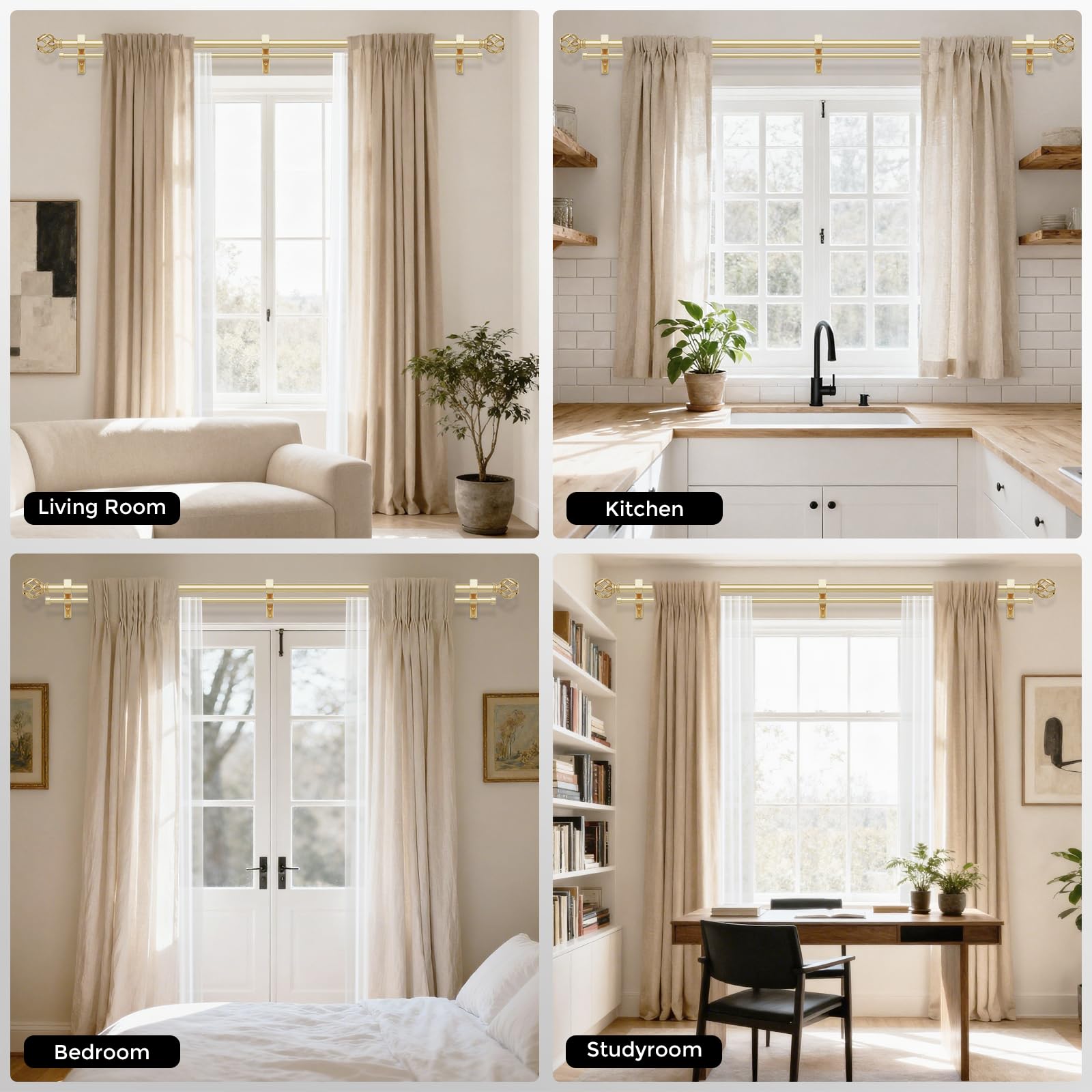 Wolistsa all-metal construction ensures durable, long-lasting window treatment.