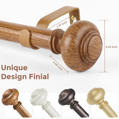 Wolistsa 1-inch diameter rod emphasizes sturdy support for heavy drapes