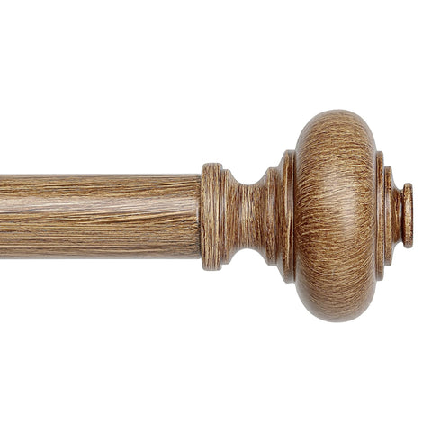Wolistsa wood curtain rod extendable 36 to 91 inches for flexible window coverage.
