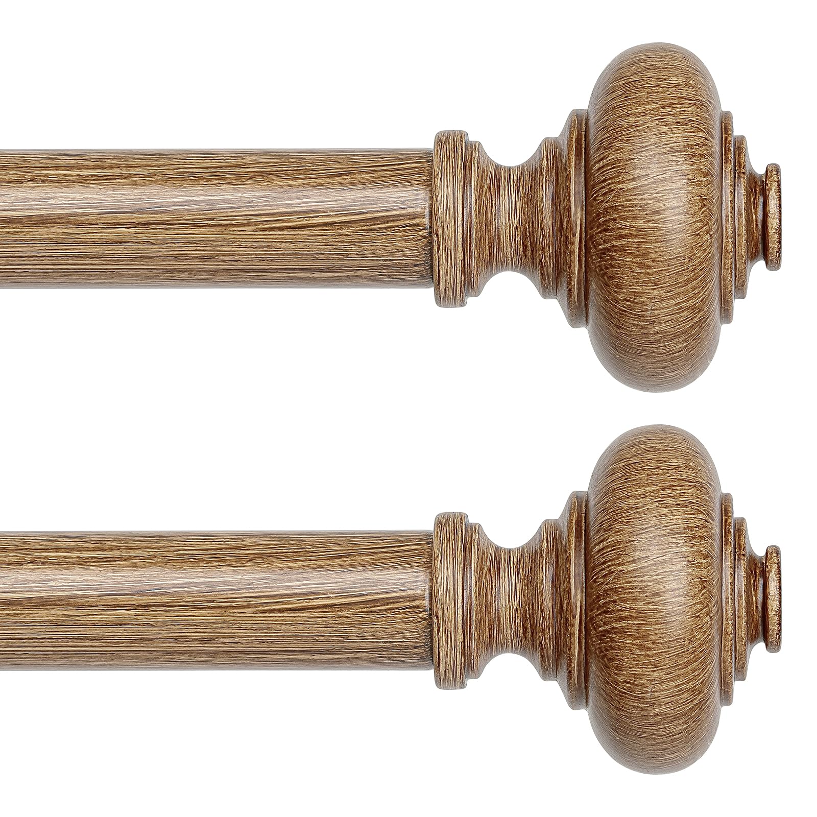 Wolistsa wood curtain rod extendable to 60 inches for flexible window sizing