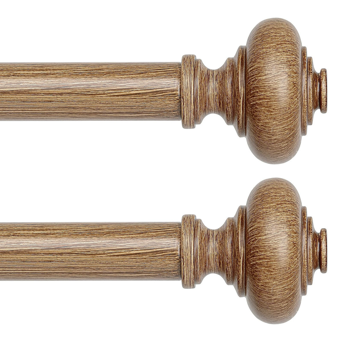 Wolistsa wood curtain rod extendable to 60 inches for flexible window sizing