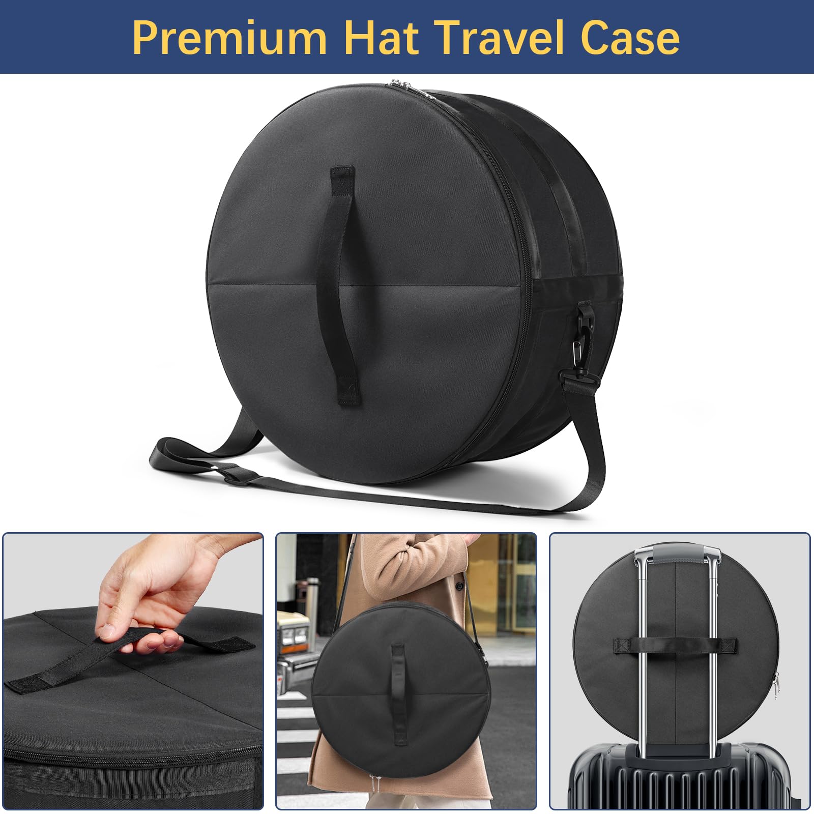 WOMACO hat box with durable 900D exterior for long-lasting use.