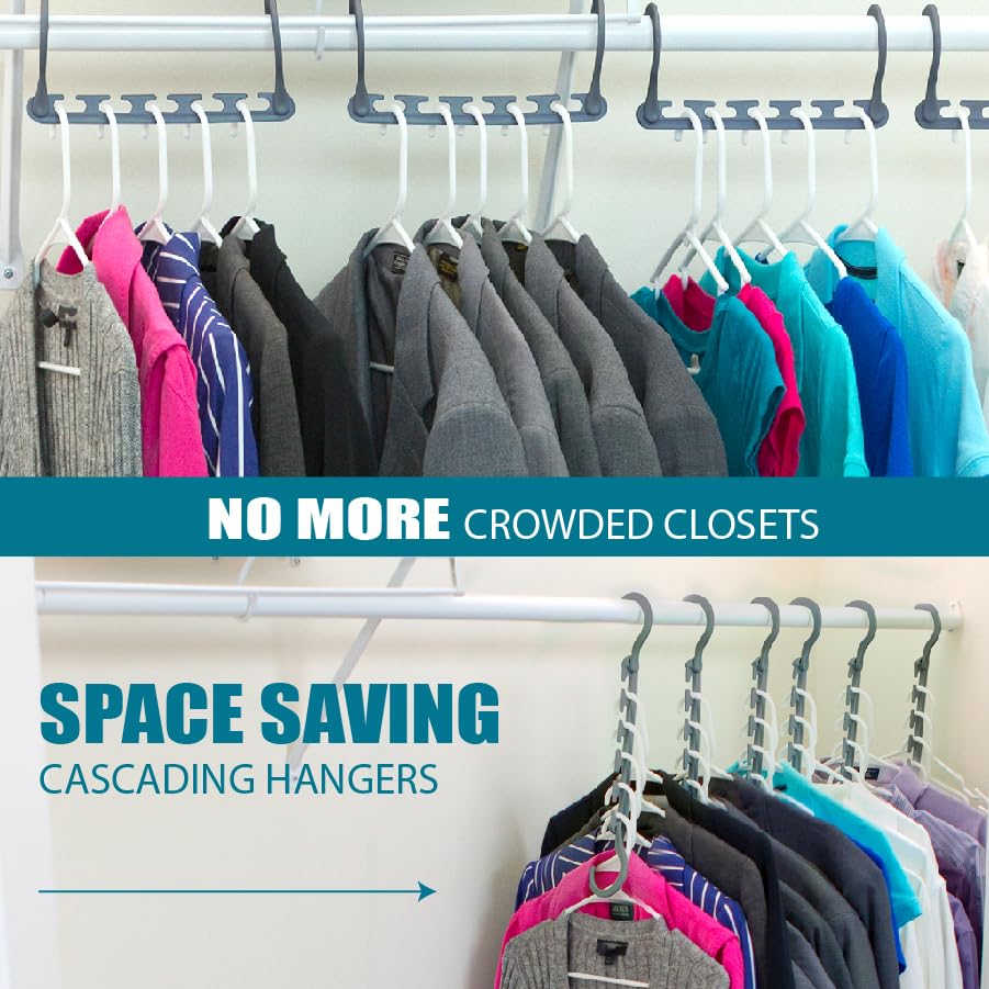 Wonder Hanger Max universal compatibility fits all hanger styles for flexibility.