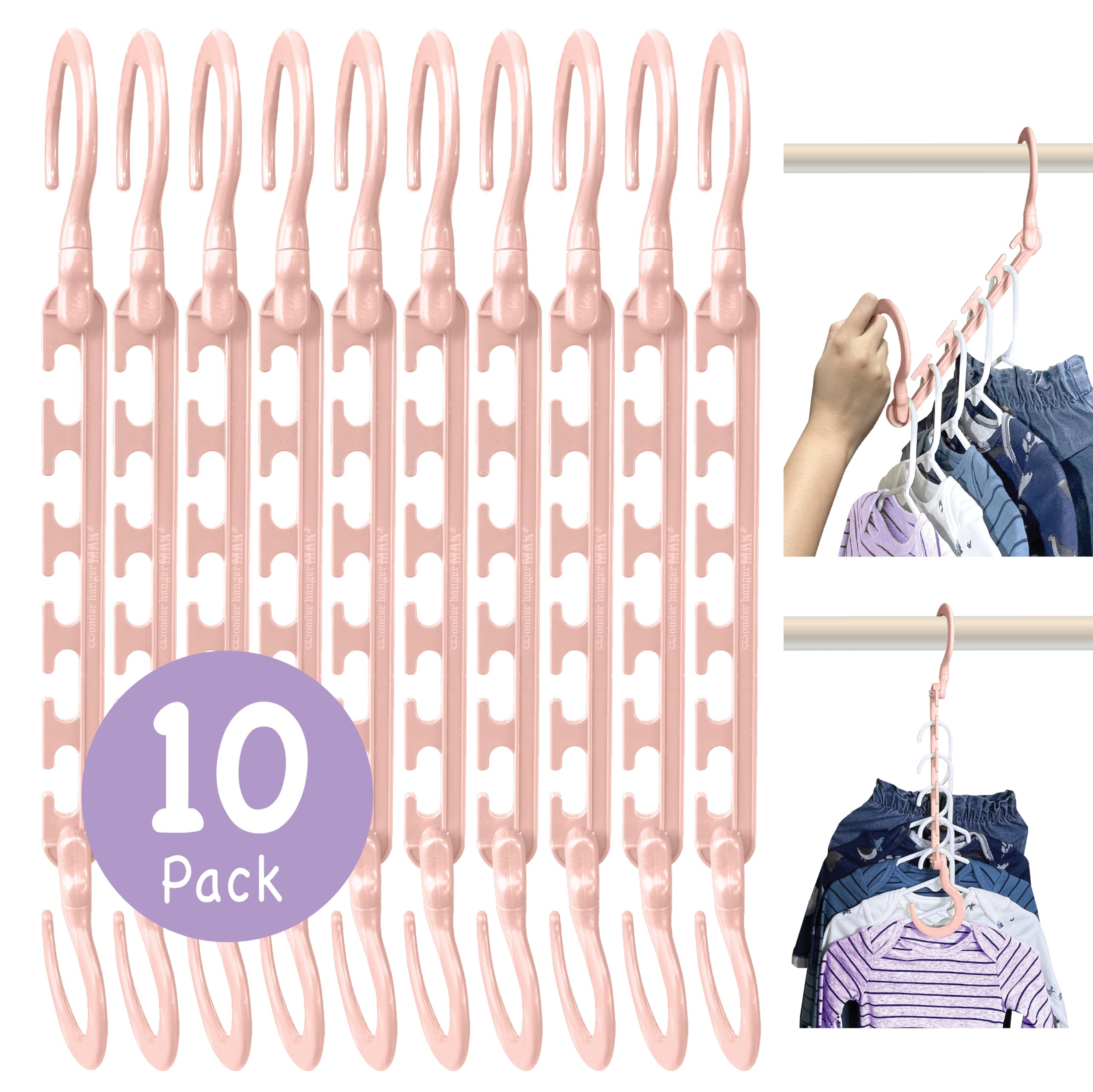 Wonder Hanger Max universal compatibility fits various hanger types