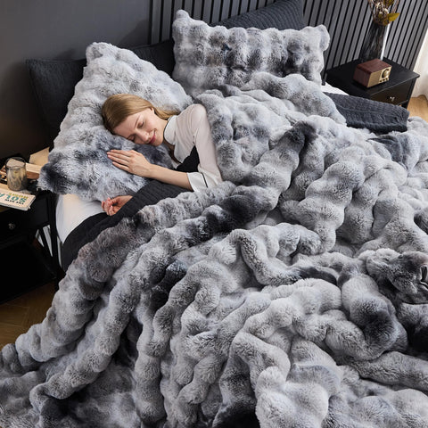 King size comforter measures 104 by 90 inches with two shams
