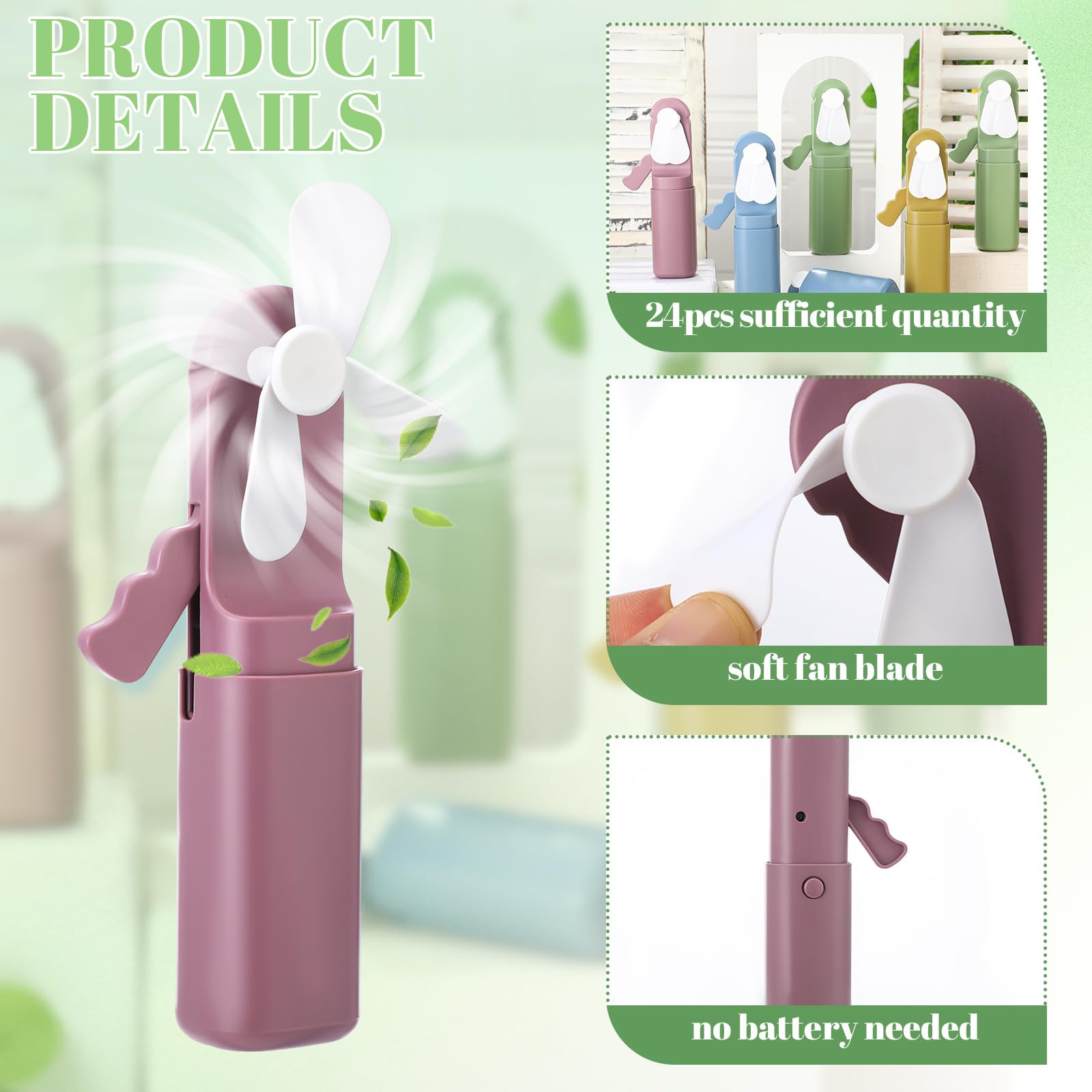 Wonderjune summer party-favor mini fan provides a refreshing breeze for guests.