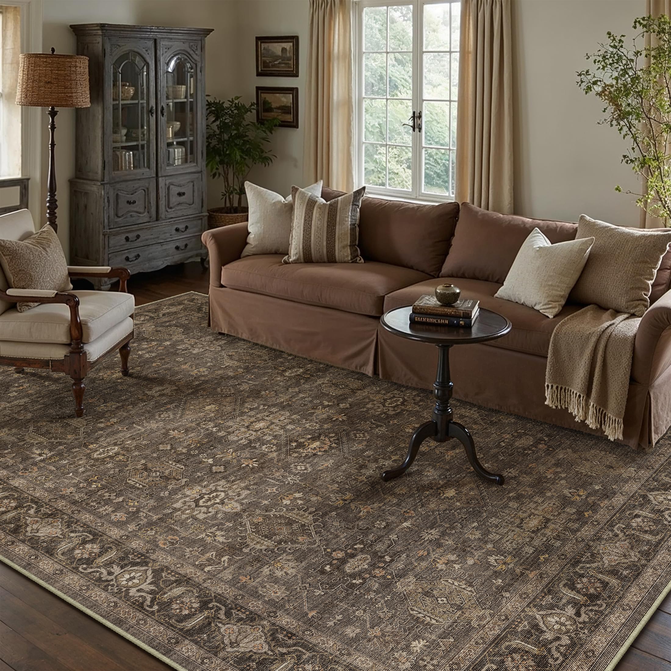 WondRg rug living room setup highlights soft low-pile comfort.