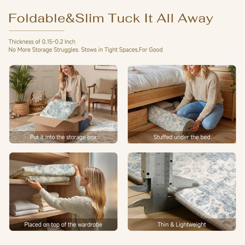 WondRg bedroom rug provides plush underfoot comfort beside the bed.