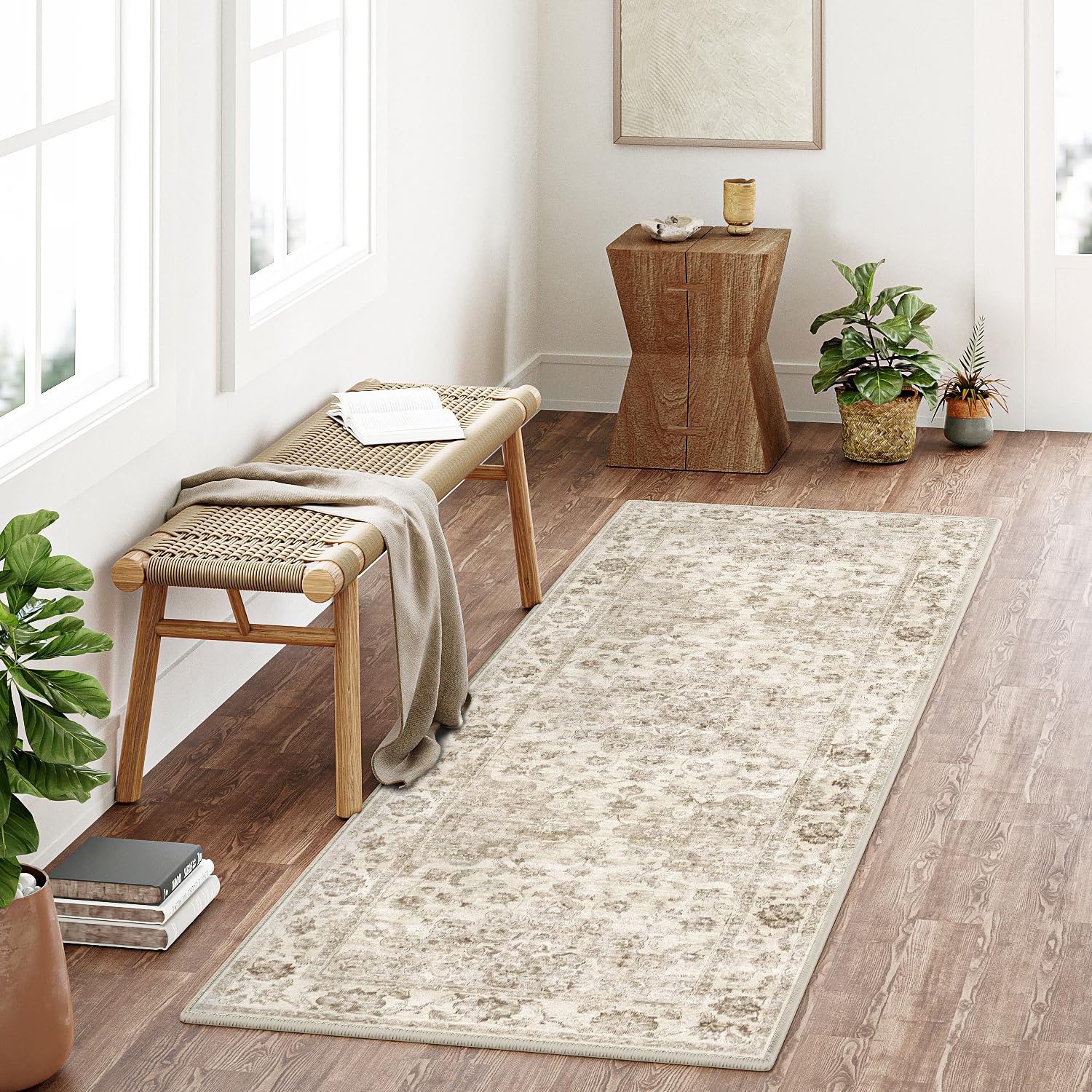WondRg machine-washable stain-resistant rug ready for simple cleaning.