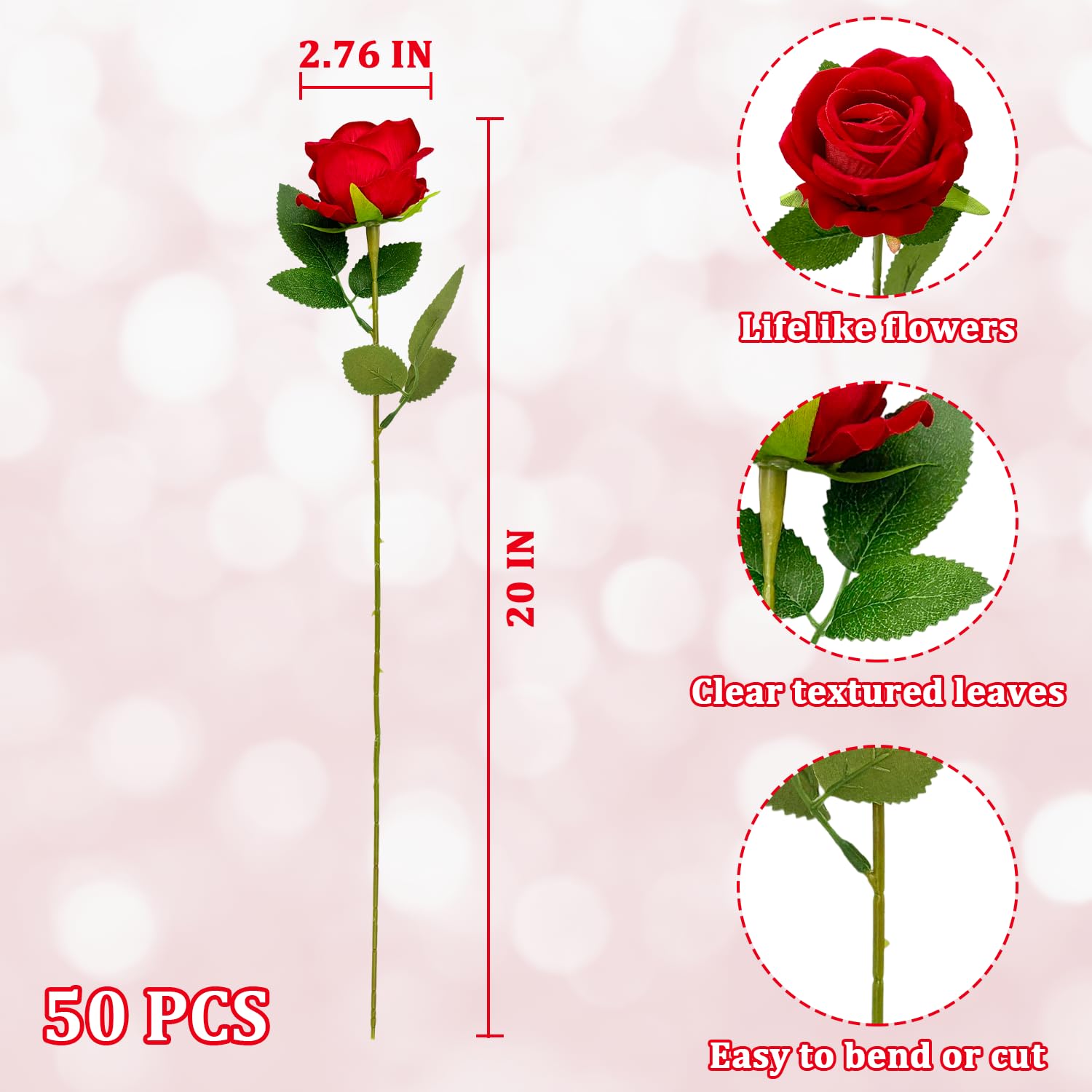 Wondrus bendable stems with internal wires for customizable bouquets.