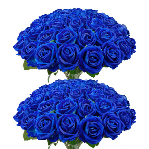 Wondrus blue velvet roses bouquet for elegant home décor and centerpieces.