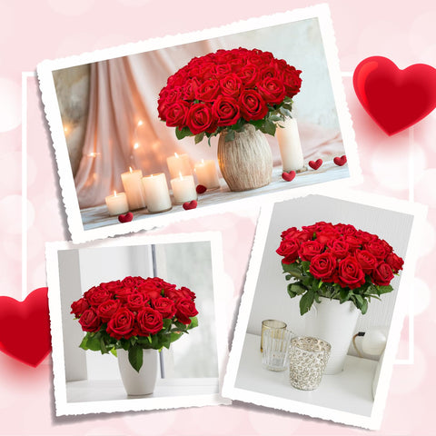 Wondrus velvet rose heads with detailed veins for lifelike floral accents.