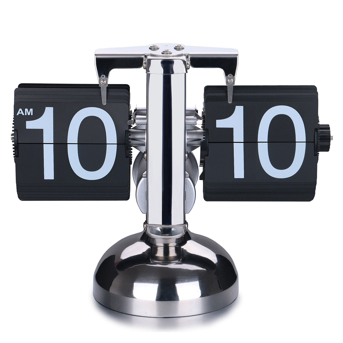 WoneNice Retro Digital Flip Down Clock front view with bold numerals for easy readability.