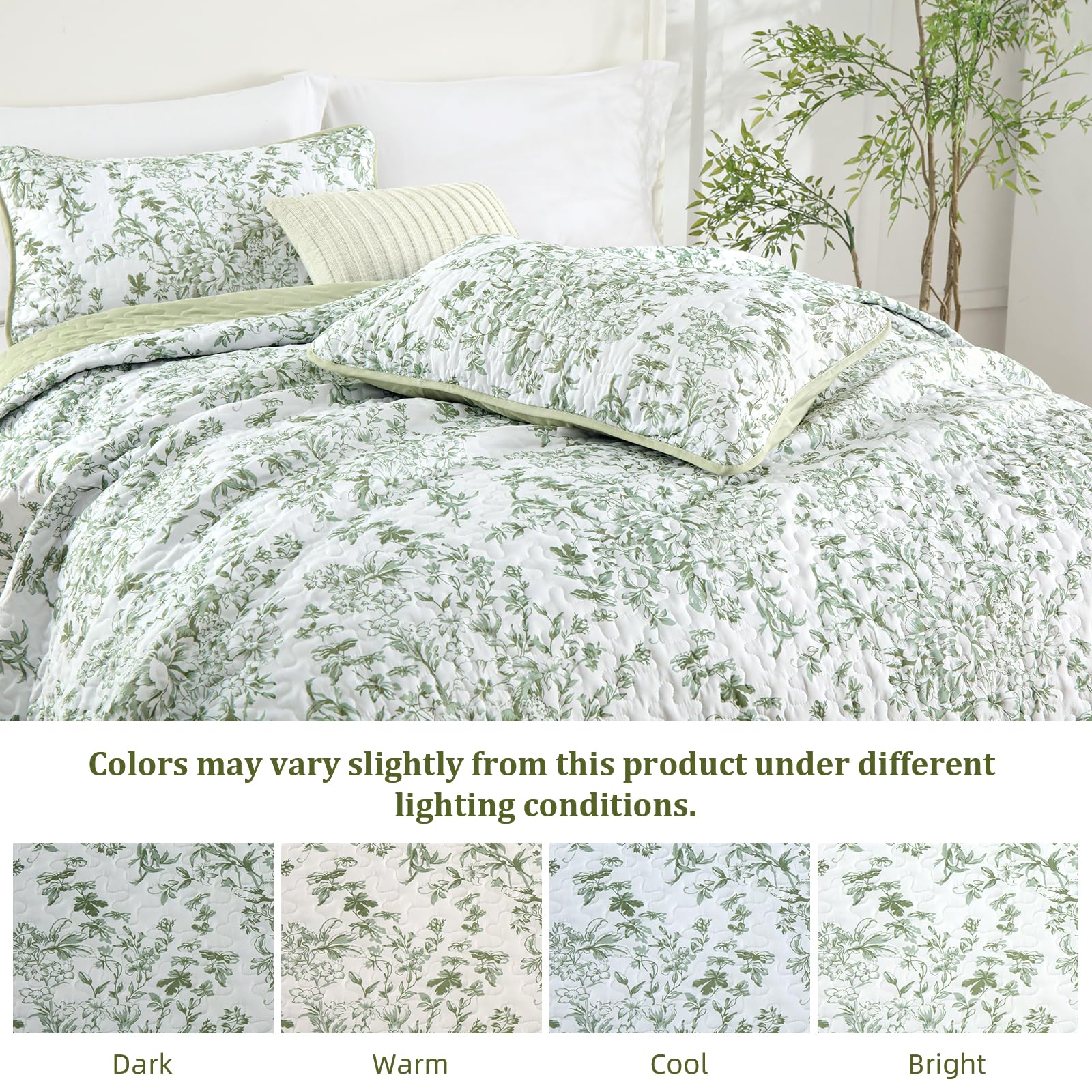 WONGS BEDDING all-season layering idea with light-weight quilt for year-round use.