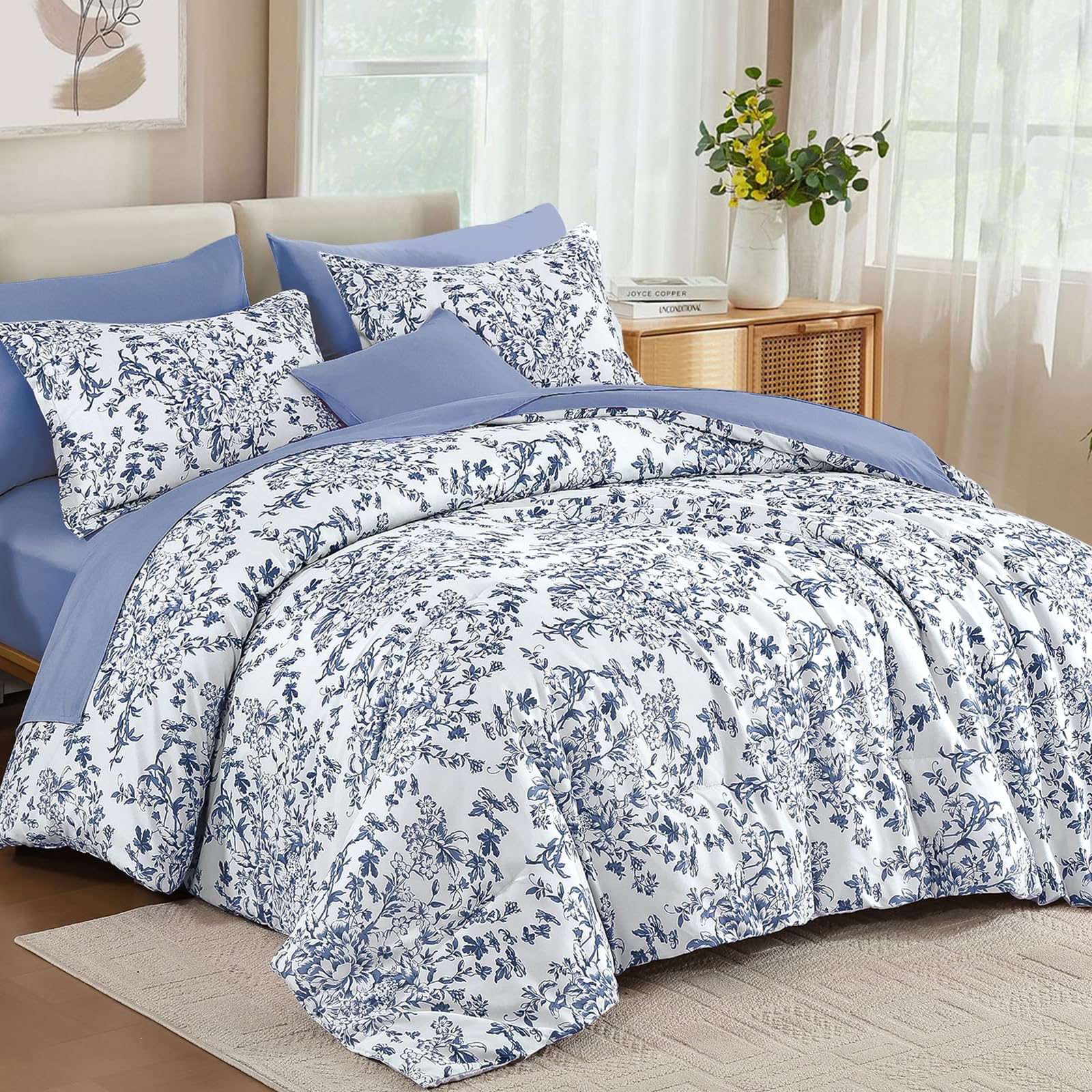 WONGS BEDDING bed-in-a-bag floral pattern simplifies setup