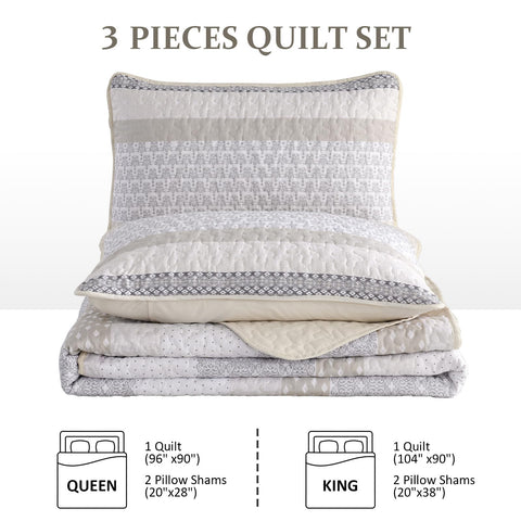 WONGS BEDDING beige quilt queen lightweight weave for year-round layering