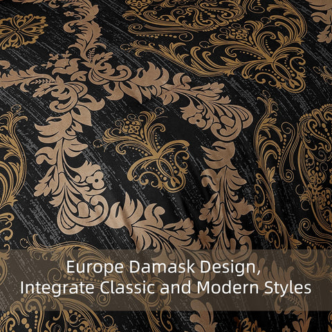 WONGS BEDDING damask pattern closeup emphasizing stylish bedding upgrade.