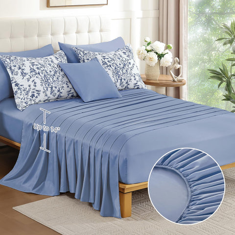 WONGS BEDDING fitted sheet 78x80 with 14-pocket fits deep mattress