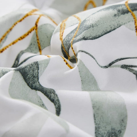 WONGS BEDDING pillowcase with green-gold leaf design adding color and softness.