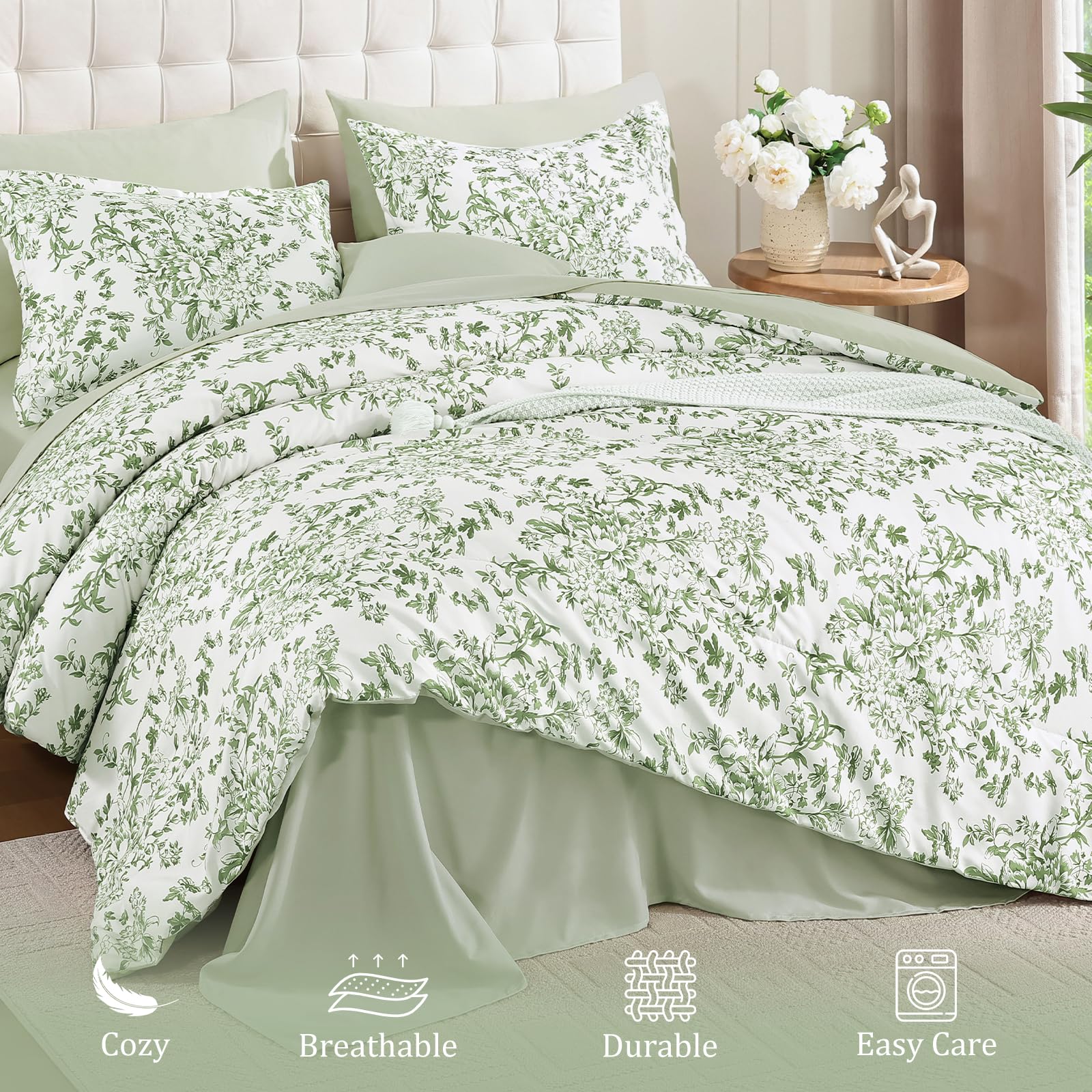 WONGS BEDDING all-season comfort with breathable microfiber.