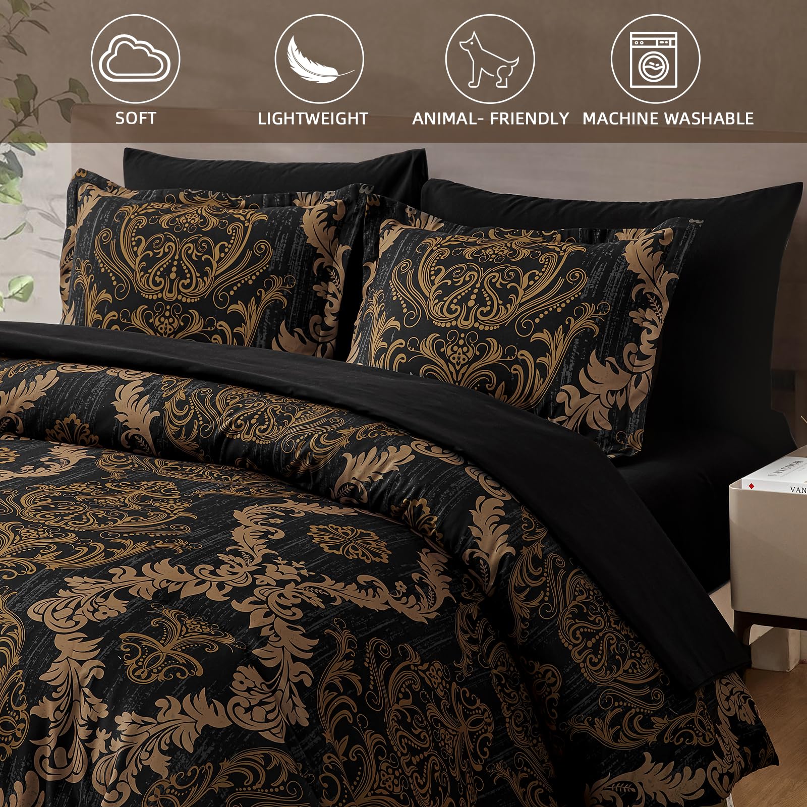 Soft microfiber fabric texture on WONGS BEDDING bedding