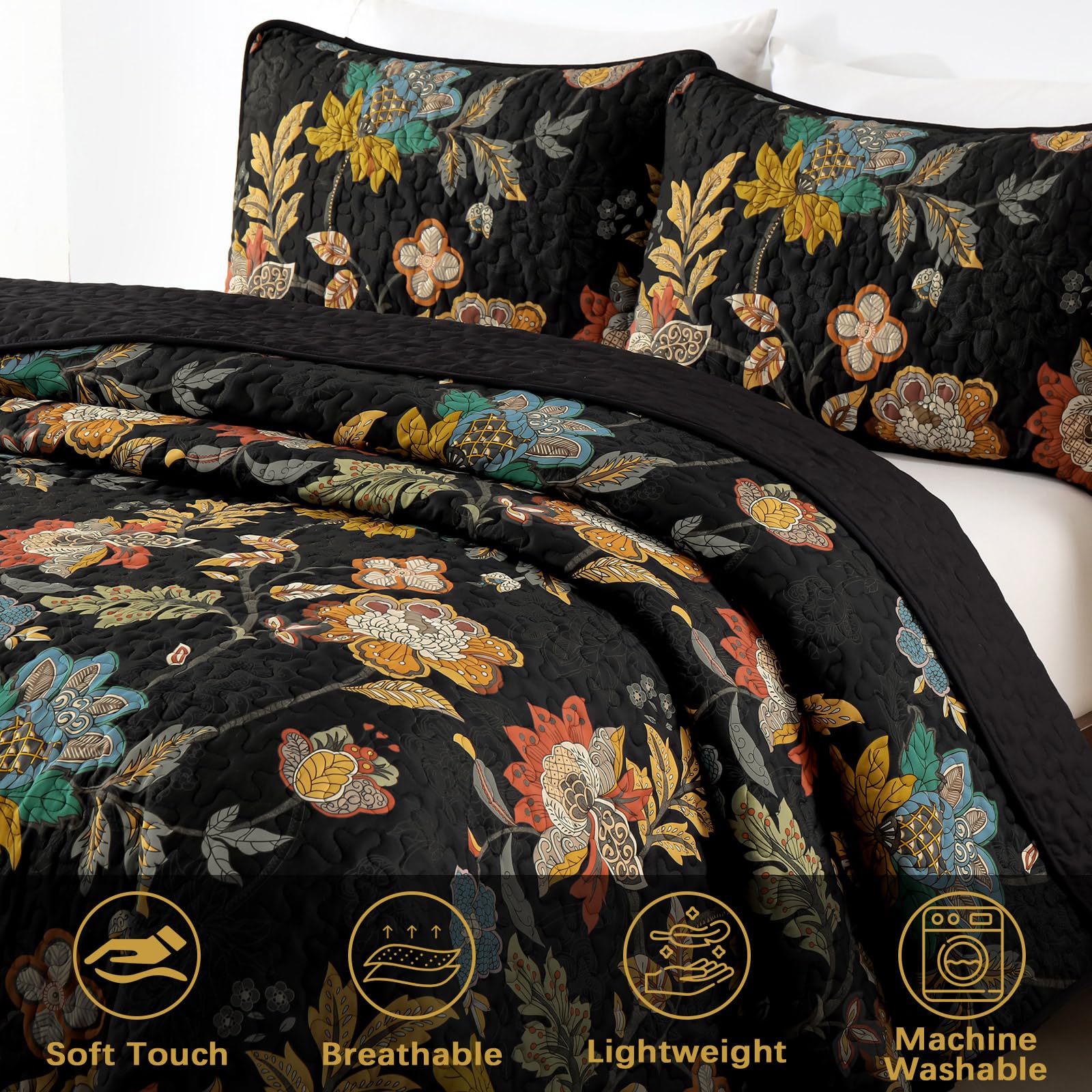 WONGS BEDDING soft microfiber texture feels lightweight and breathable for all-season comfort.