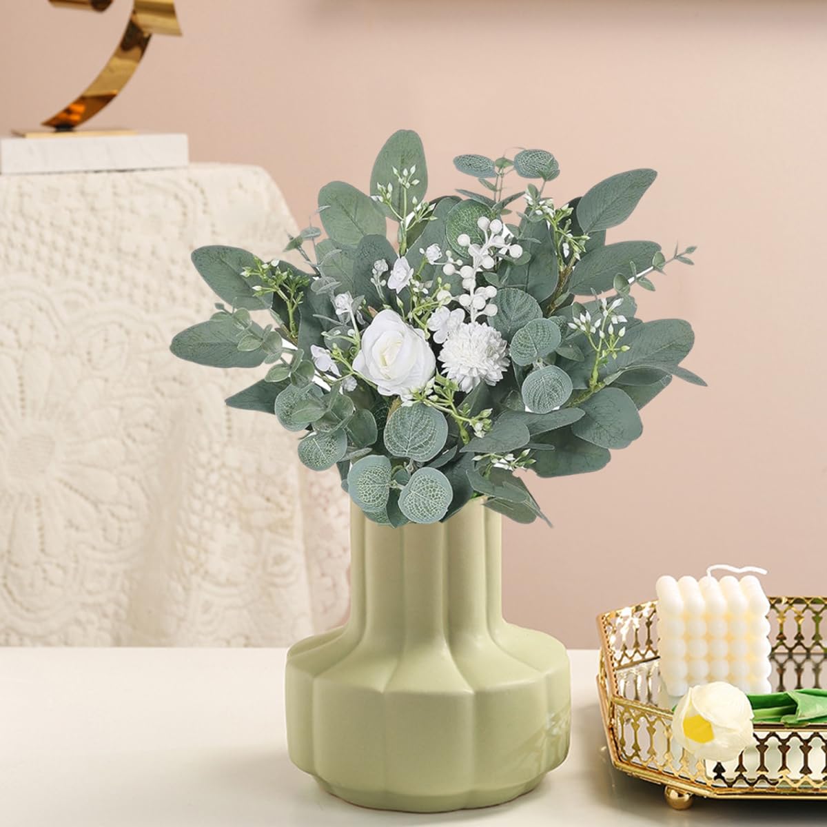 WONICE faux sprays stay vibrant in any season without wilting.