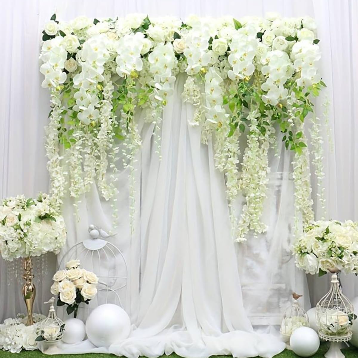 WONICE wisteria hanging flowers for indoor or outdoor use