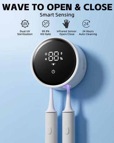 WONICO UV cleaning chamber keeps bristles clean between uses.