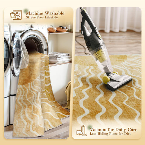 Wonnitar kid and pet friendly rug suited for playful spaces