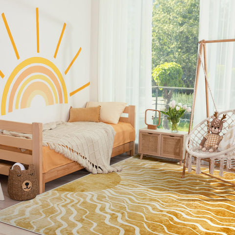 Wonnitar machine washable rug ready for quick, simple cleanup
