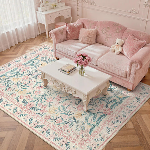 Wonnitar non-slip backing keeps rug in place.
