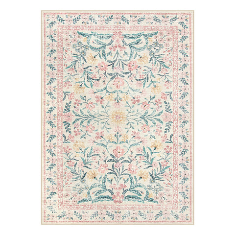 Wonnitar pink rug suits nursery, bedroom, and dorm.