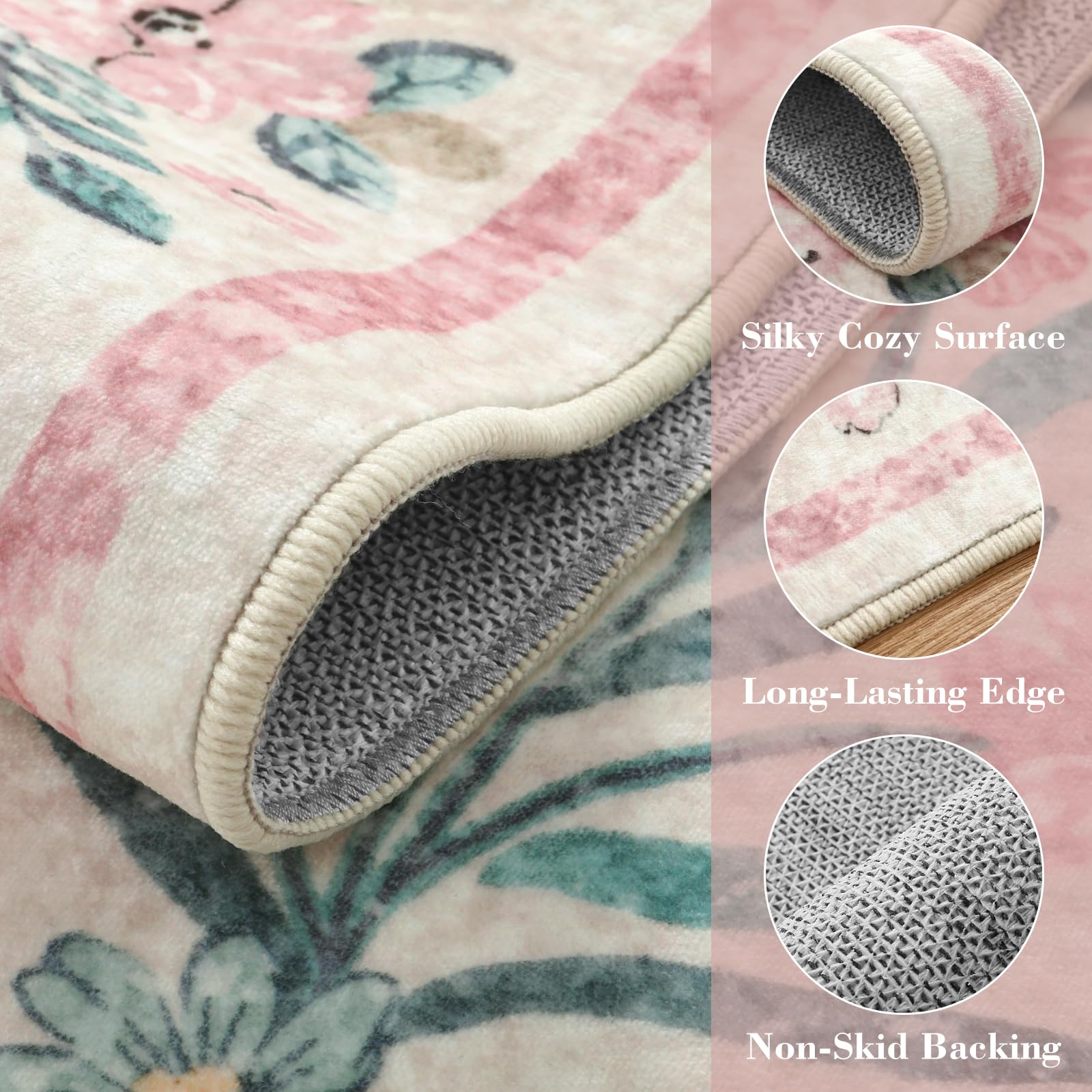 Wonnitar soft plush rug feels luxurious underfoot.