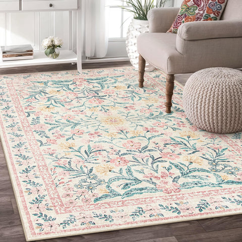 Wonnitar washable rug 5x7 for easy cleaning.