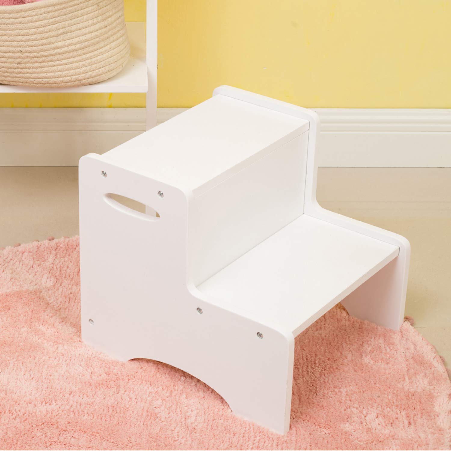 WOOD CITY Toddler Step Stool dual-height design for independence