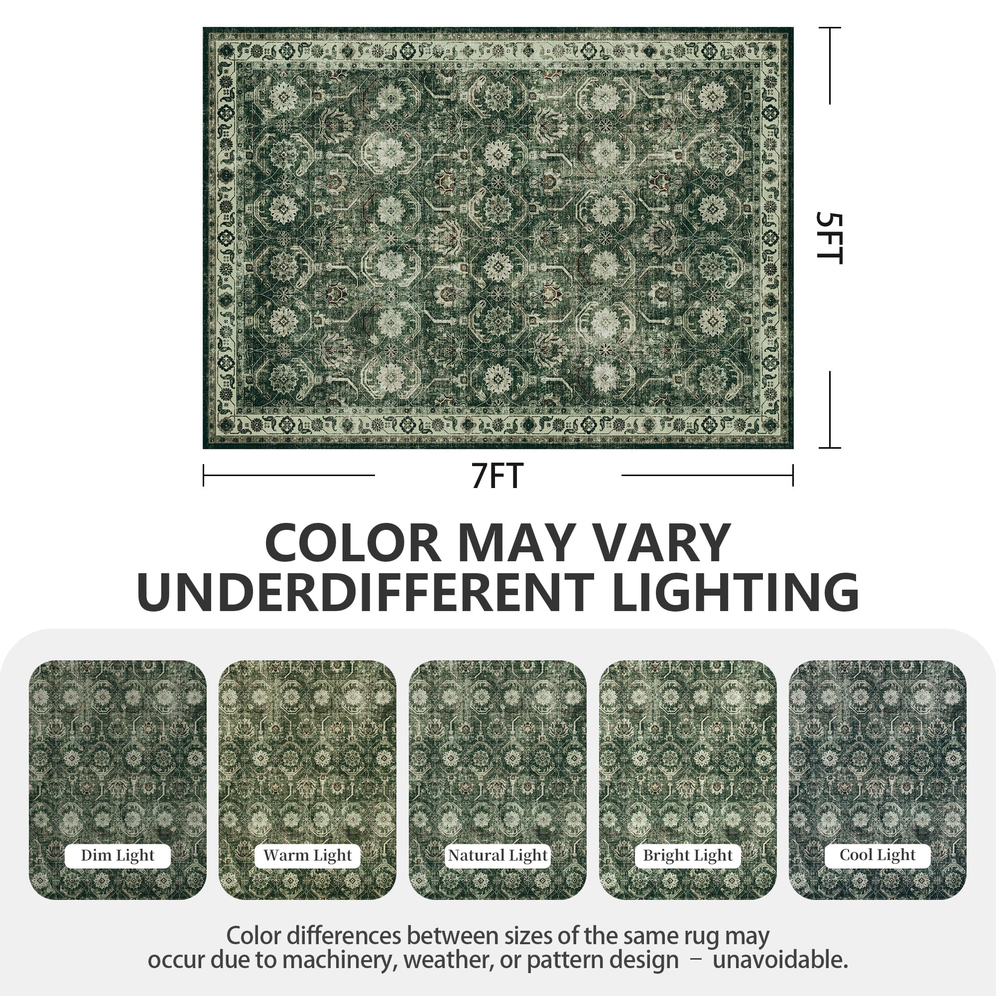 Woodbruy washable rug cleans easily with cold-water wash.
