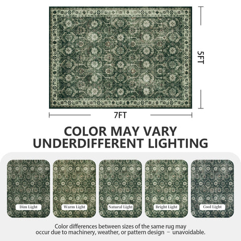 Woodbruy washable rug cleans easily with cold-water wash.