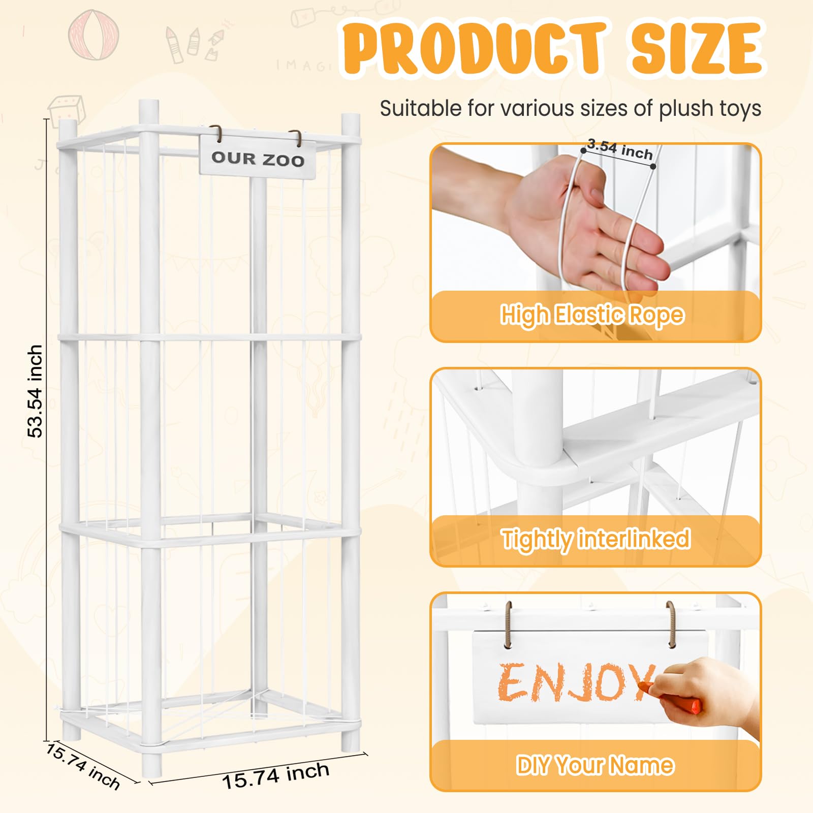 Woodure storage zoo in bedroom shows tidy toy display that invites play.